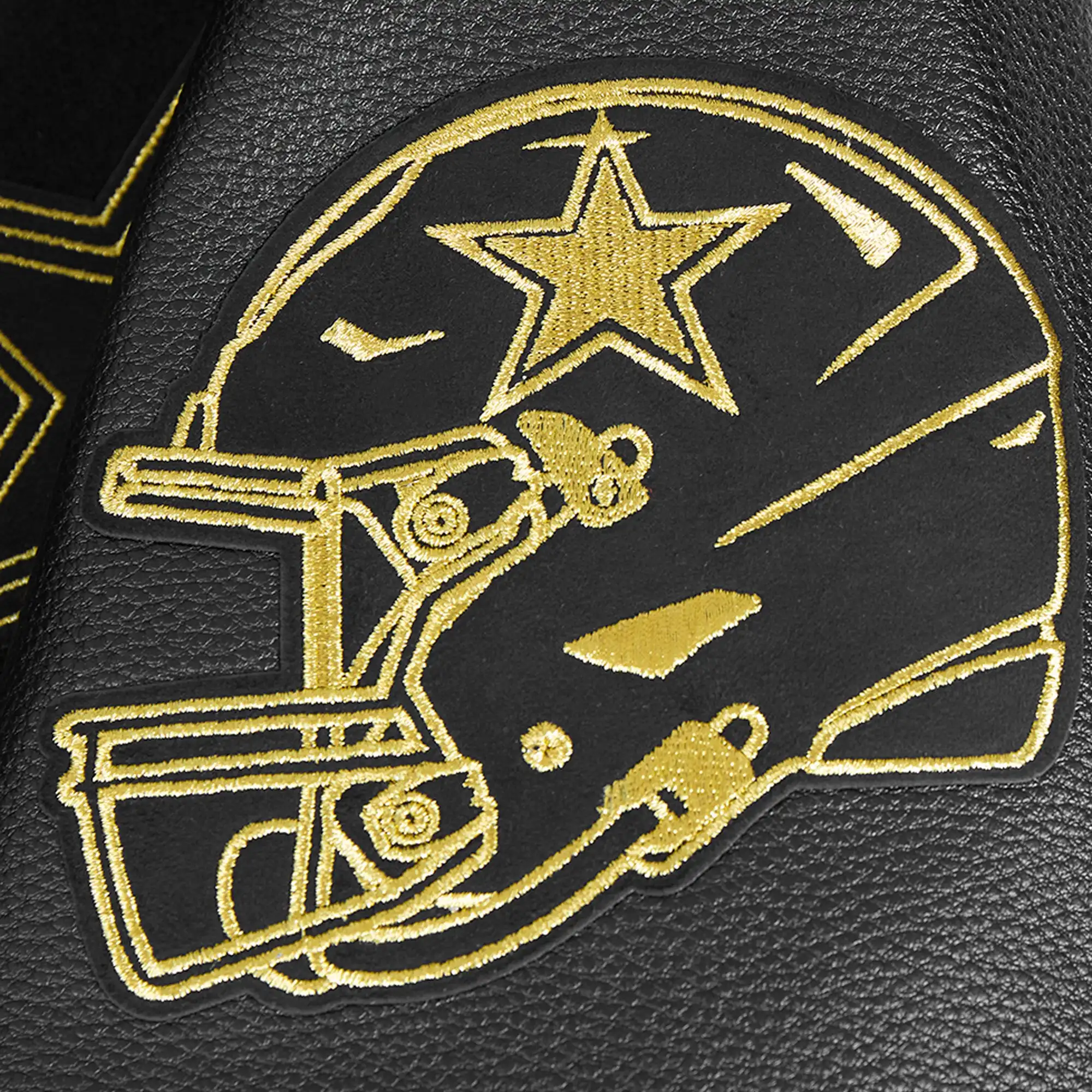 Dallas Cowboys Black & Gold Wool/Leather Varsity Jacket - Image 7