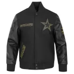 Dallas Cowboys Black & Gold Wool/Leather Varsity Jacket