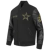 Dallas Cowboys Black & Gold Wool/Leather Varsity Jacket - Image 2
