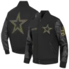 Dallas Cowboys Black & Gold Wool/Leather Varsity Jacket - Image 5