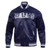 Dallas Cowboys City Ransom Navy Satin Varsity Jacket