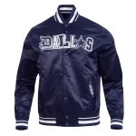 Dallas Cowboys City Ransom Navy Satin Varsity Jacket