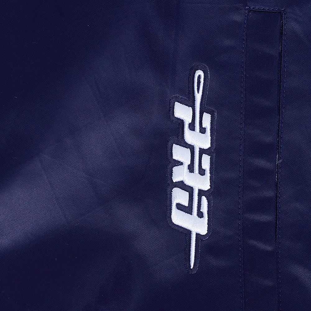 Dallas Cowboys City Ransom Navy Satin Varsity Jacket - Image 6