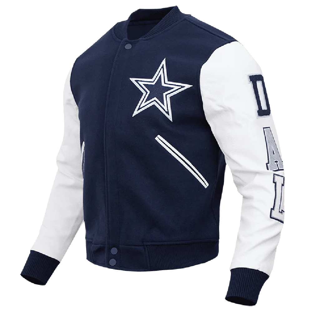 Alternative view of Dallas Cowboys Classic Wool/Leather Varsity Jacket