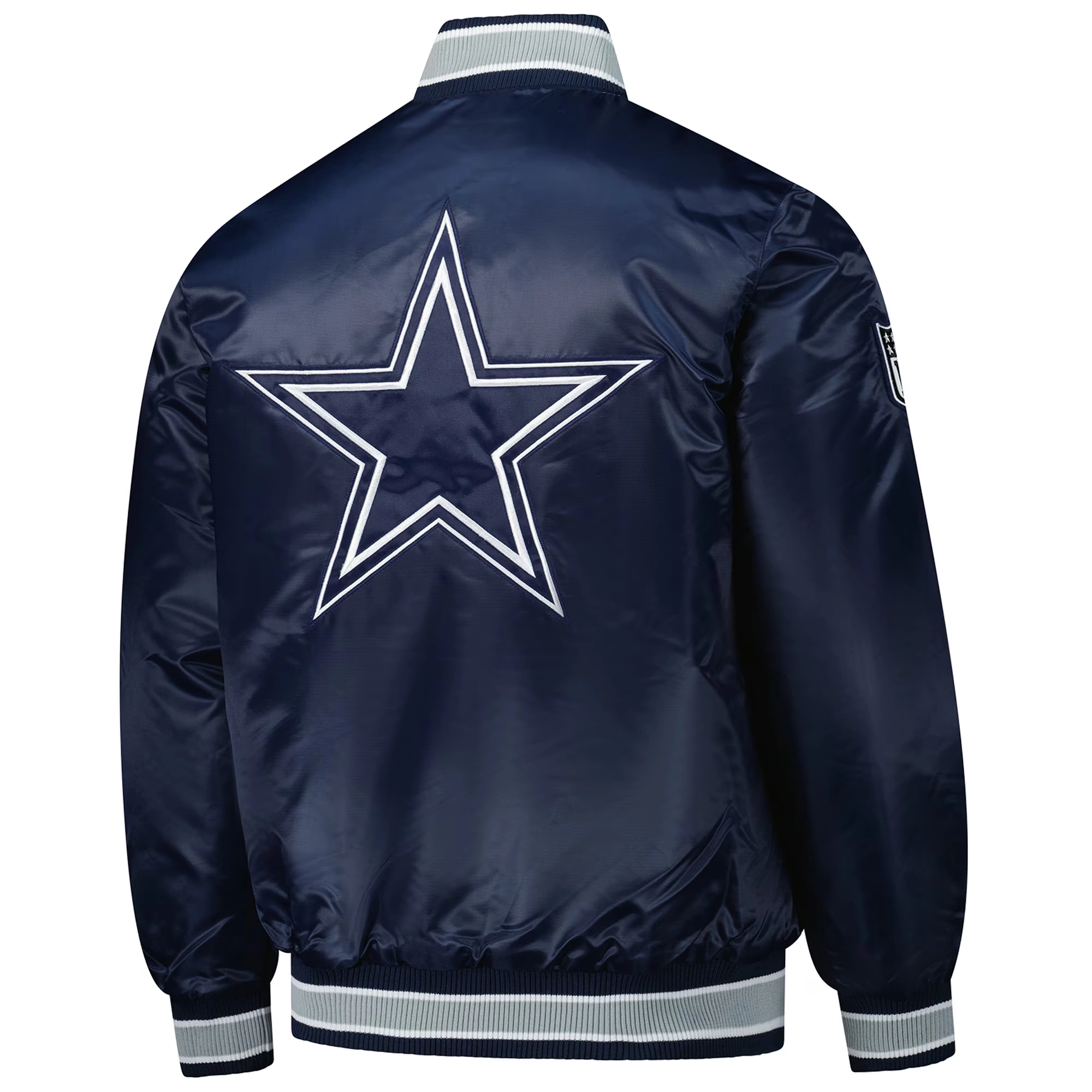 Alternative view of Dallas Cowboys Closer Blue Satin Varsity Jacket