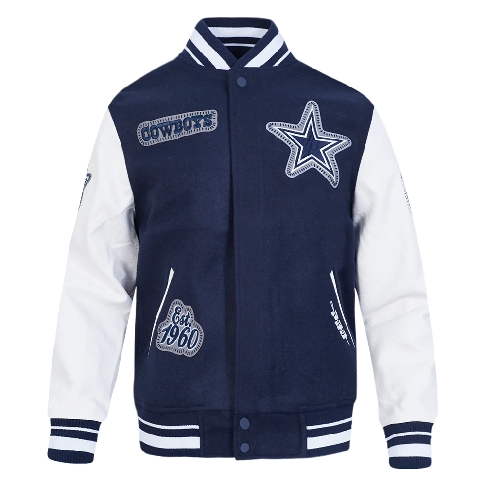 Dallas Cowboys Diy Pick Stitch Wool/Leather Varsity Jacket