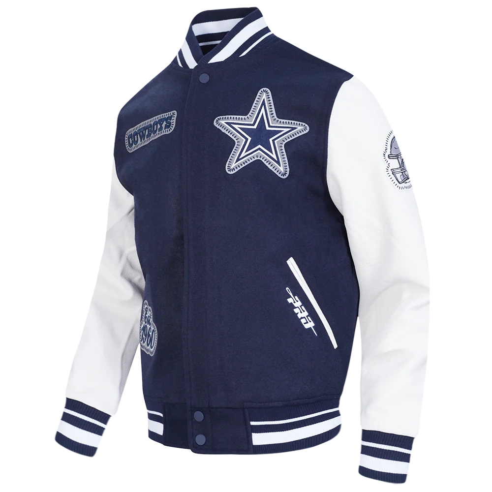 Alternative view of Dallas Cowboys Diy Pick Stitch Wool/Leather Varsity Jacket