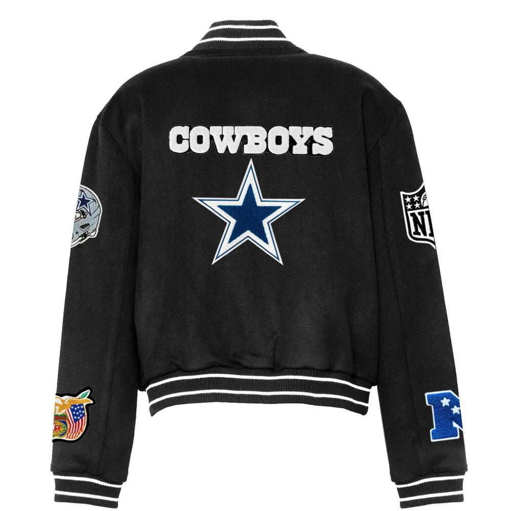 Alternative view of Dallas Cowboys Black Full Wool Jacket