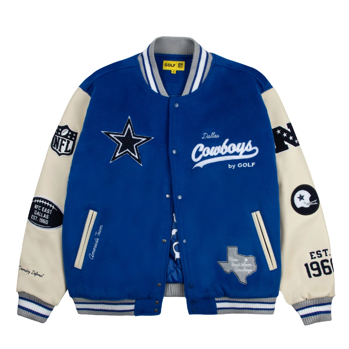 Dallas Cowboys Golf Wang Wool/Leather Jacket