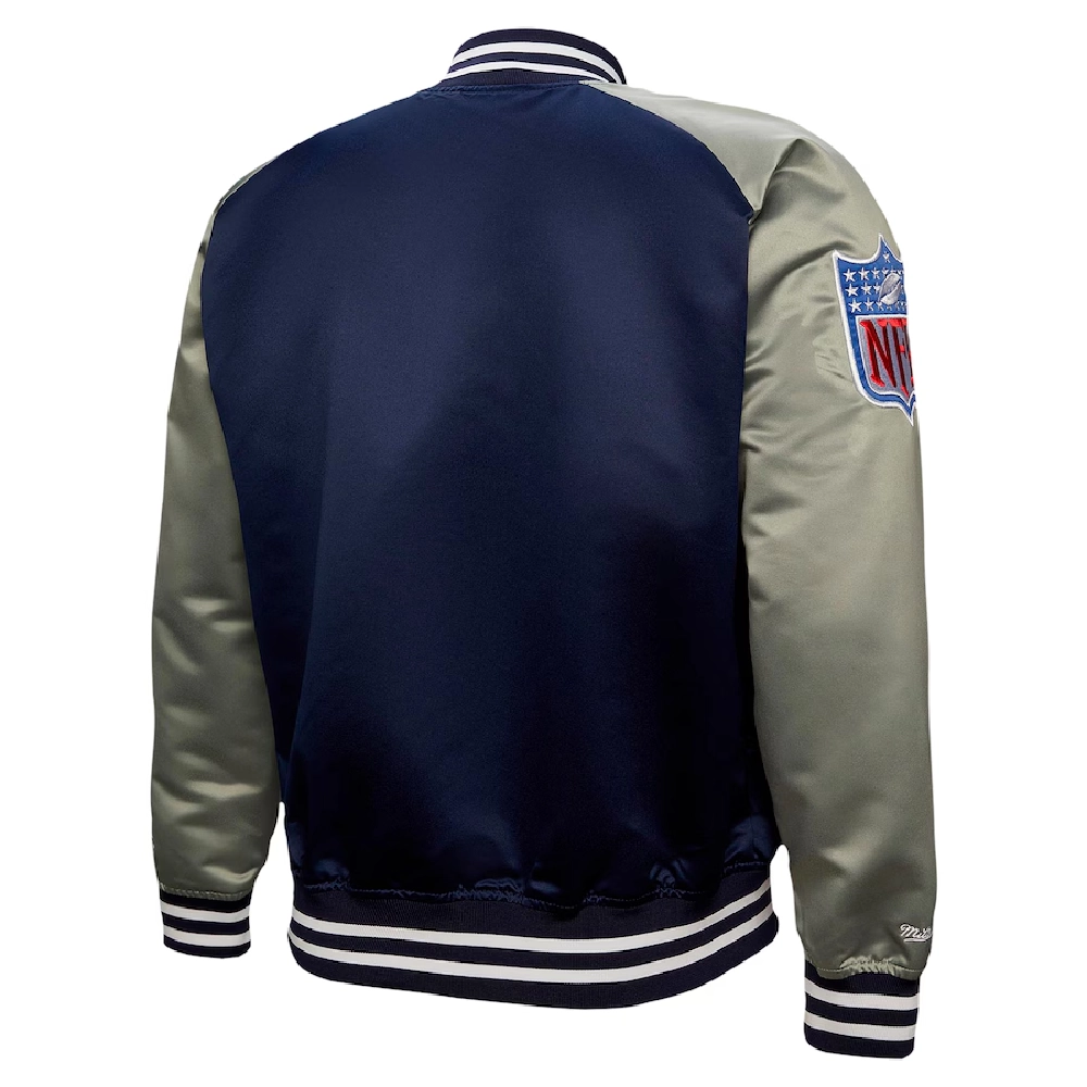 Alternative view of Dallas Cowboys Primetime Navy/Gray Satin Jacket