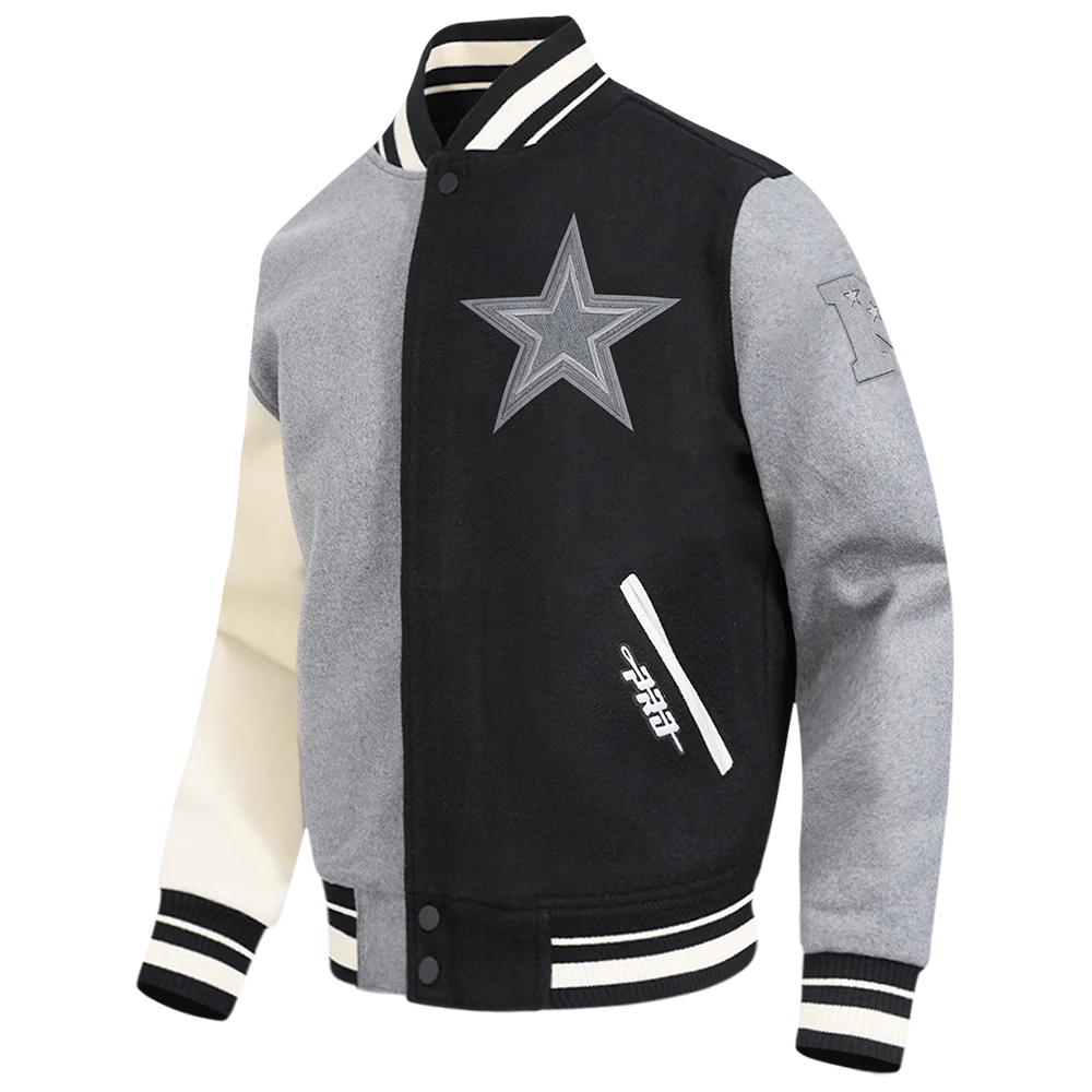 Alternative view of Dallas Cowboys Reverse French Terry Wool/Leather Varsity Jacket