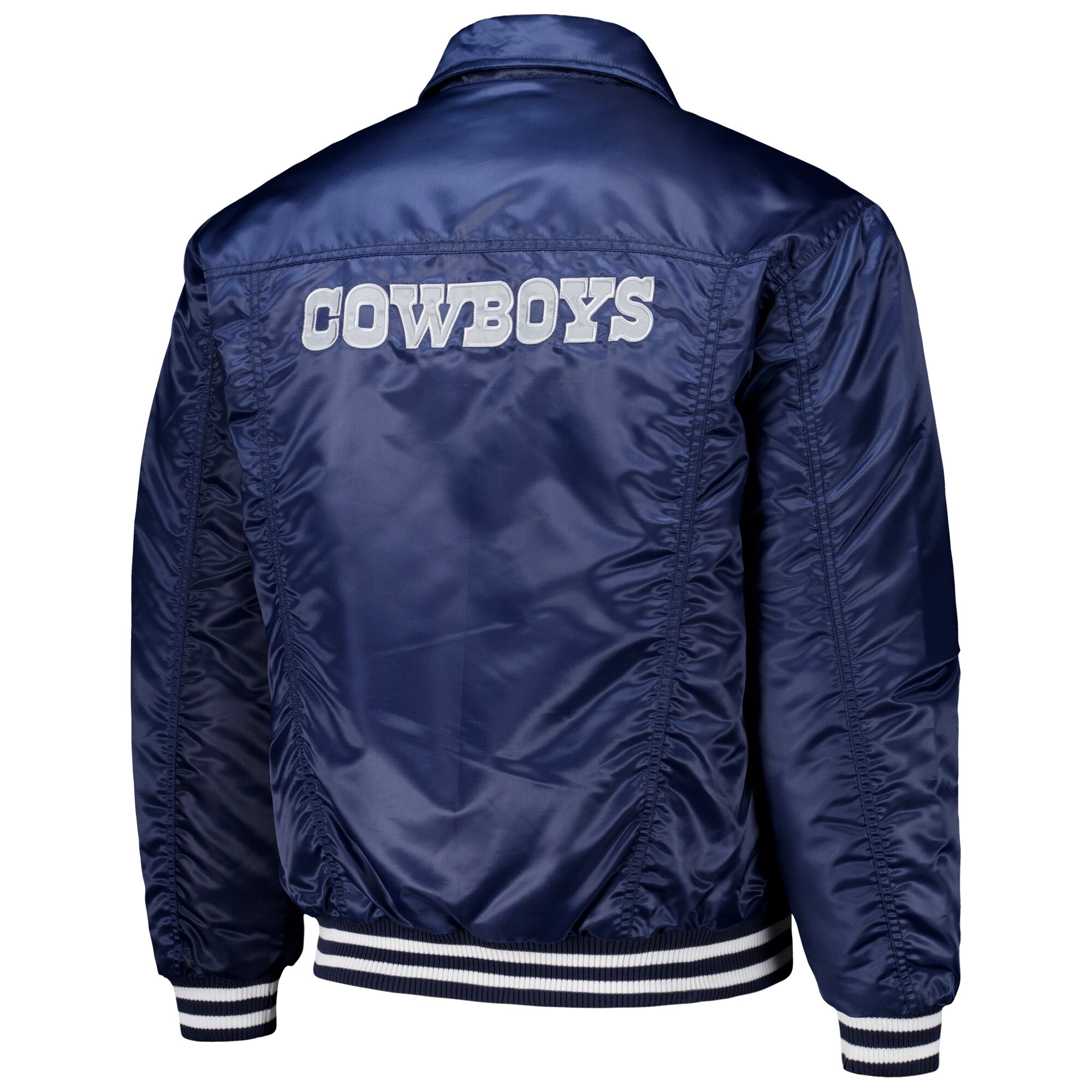 Alternative view of Dallas Cowboys Satin Trucker Navy Jacket