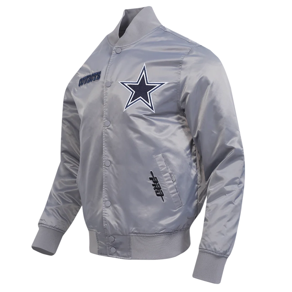 Alternative view of Dallas Cowboys Souvenir Gray Satin Jacket