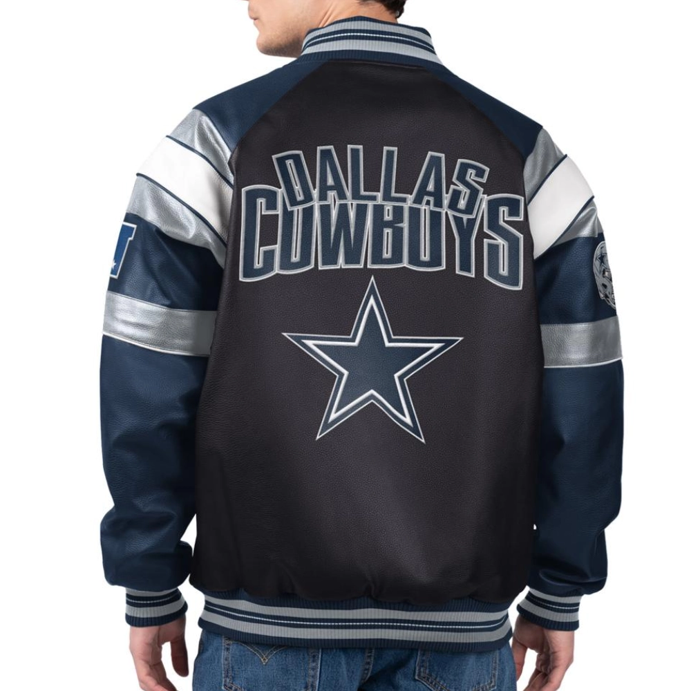Alternative view of Dallas Cowboys Spirit Full Zip Leather Jacket