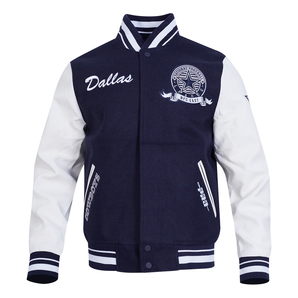 Dallas Cowboys Team Badge Wool/Leather Varsity Jacket
