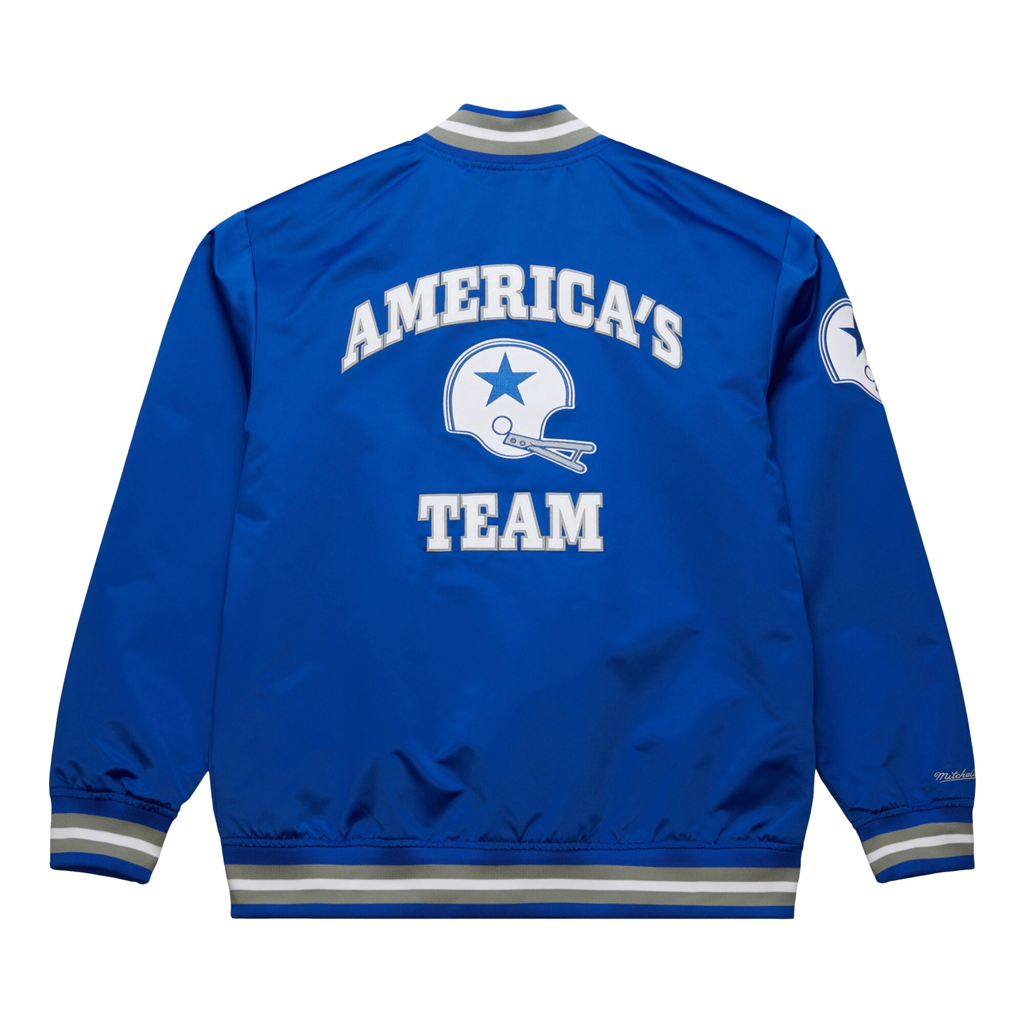 Alternative view of Dallas Cowboys Double Down Blue Satin Jacket