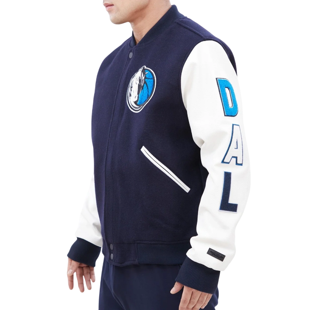 Alternative view of Dallas Mavericks Classic Wool/Leather Varsity Jacket