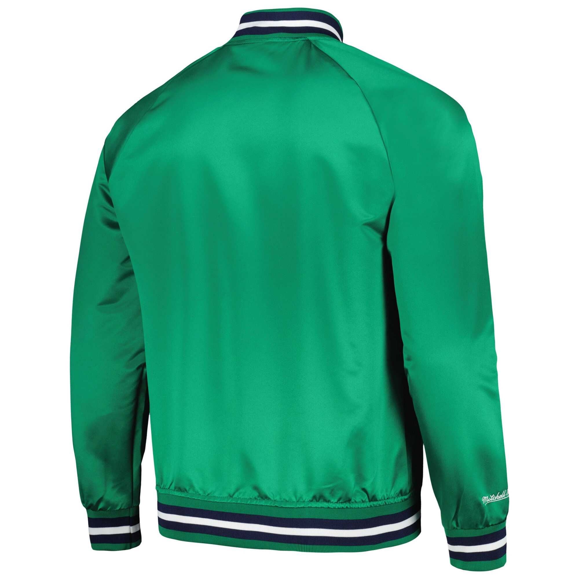 Alternative view of Dallas Mavericks Throwback Wordmark Green Satin Jacket