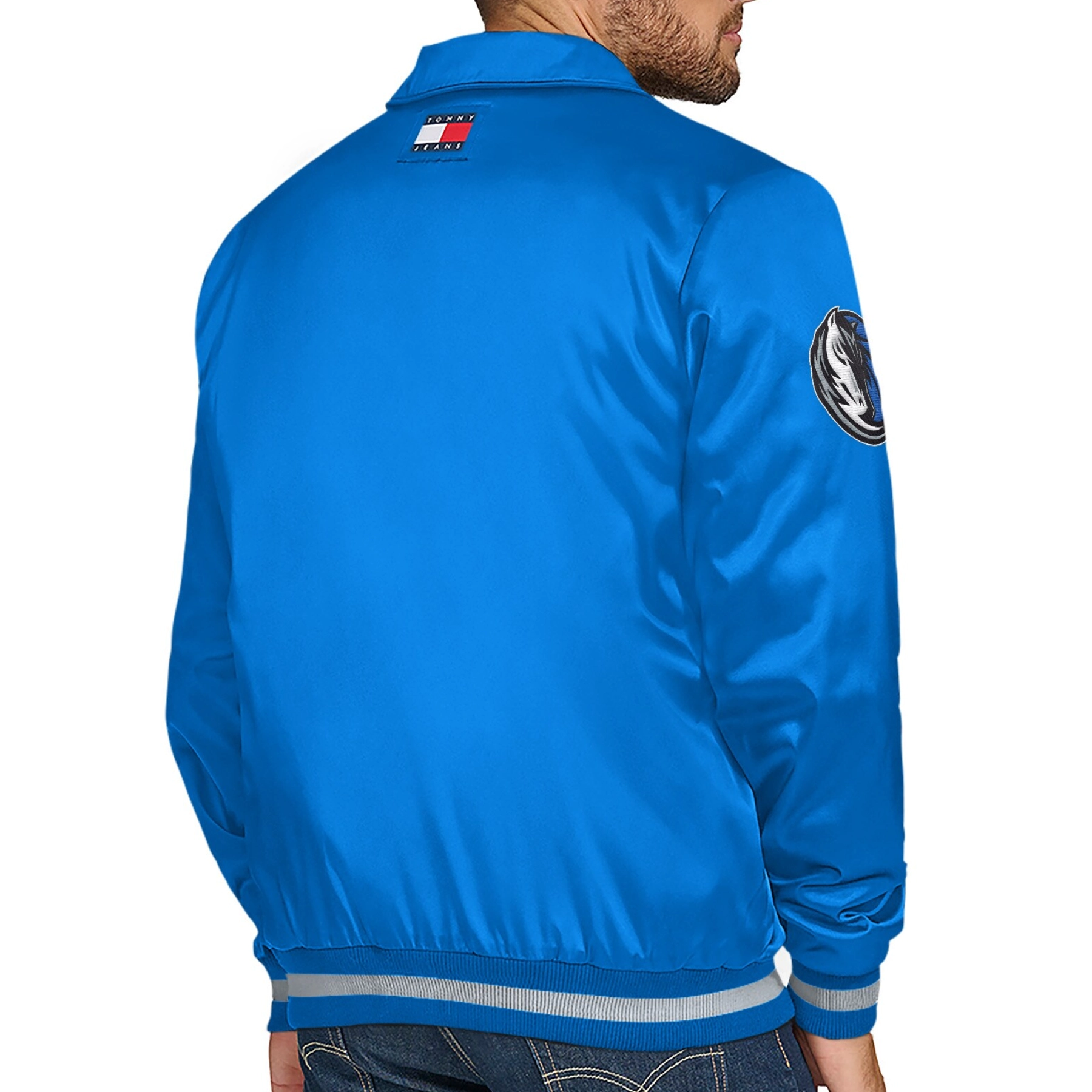 Alternative view of Dallas Mavericks Jacob Chain Stitch Blue Polyester Jacket