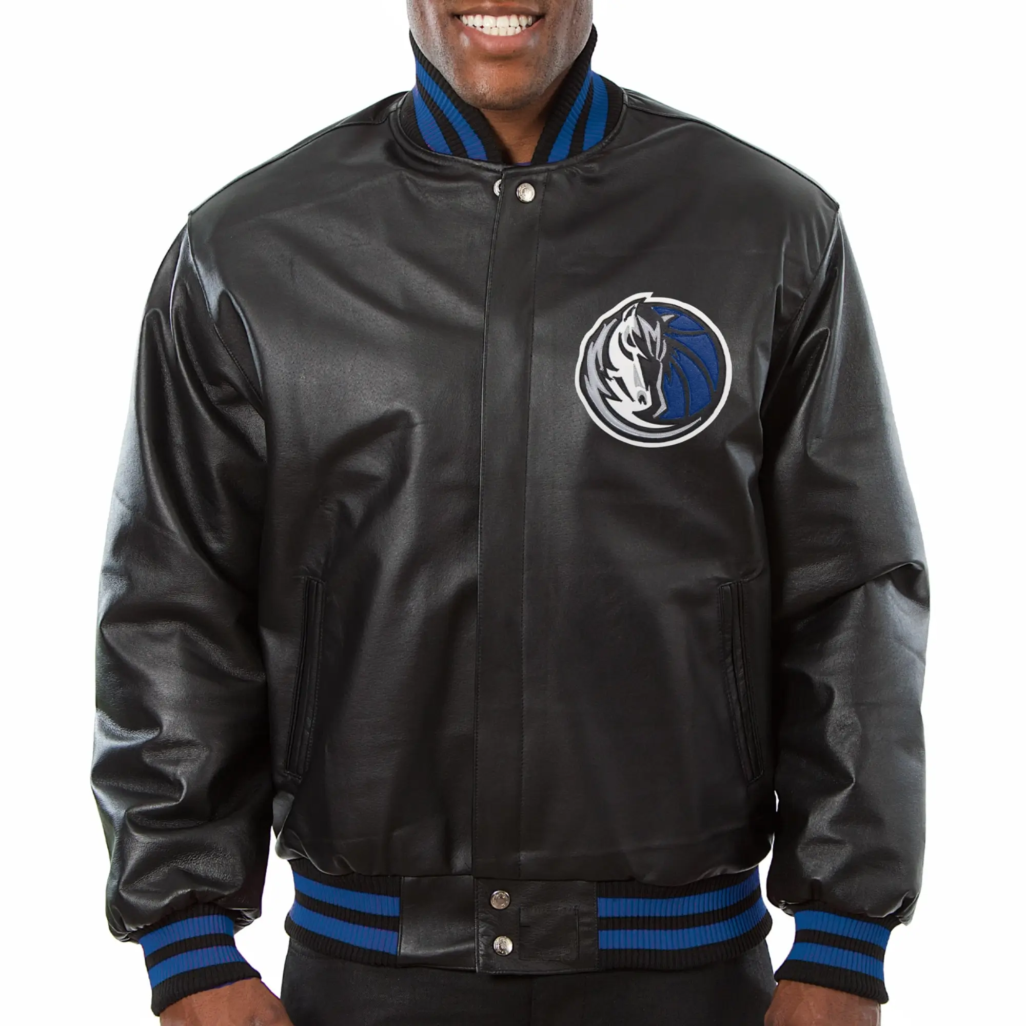 Dallas Mavericks Full Leather Black Varsity Jacket