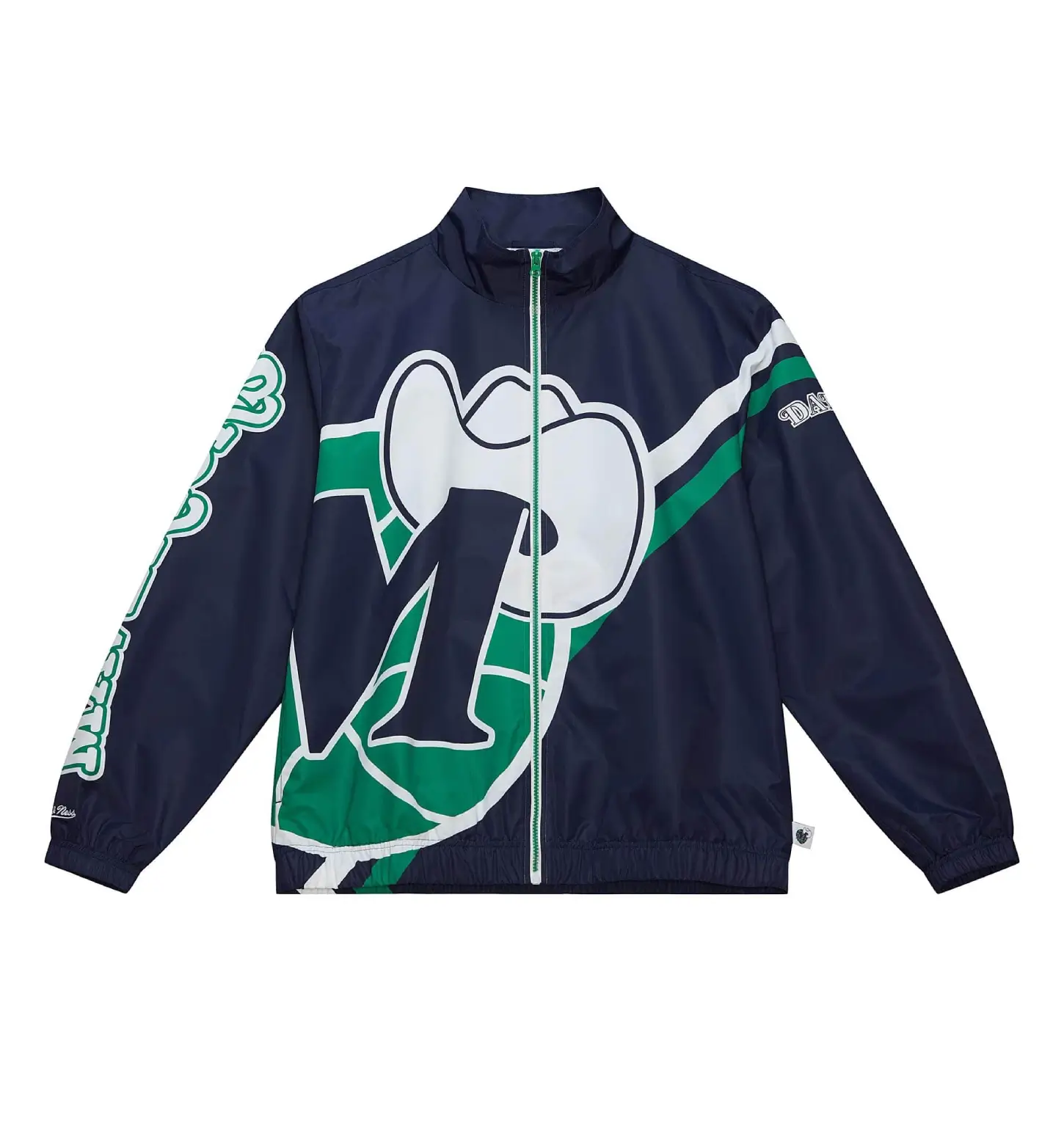 Dallas Mavericks Exploded Logo Warm-Up Black Wool Jacket
