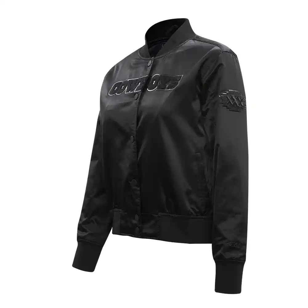 Alternative view of Dallas Cowboys Woman's Triple Black Satin Jacket