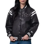 Dallas Cowboys Women's High Heat Black Leather Jacket