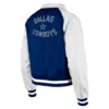 Dallas Cowboys Women's Coaches Raglan Navy/White Satin Jacket - Image 2