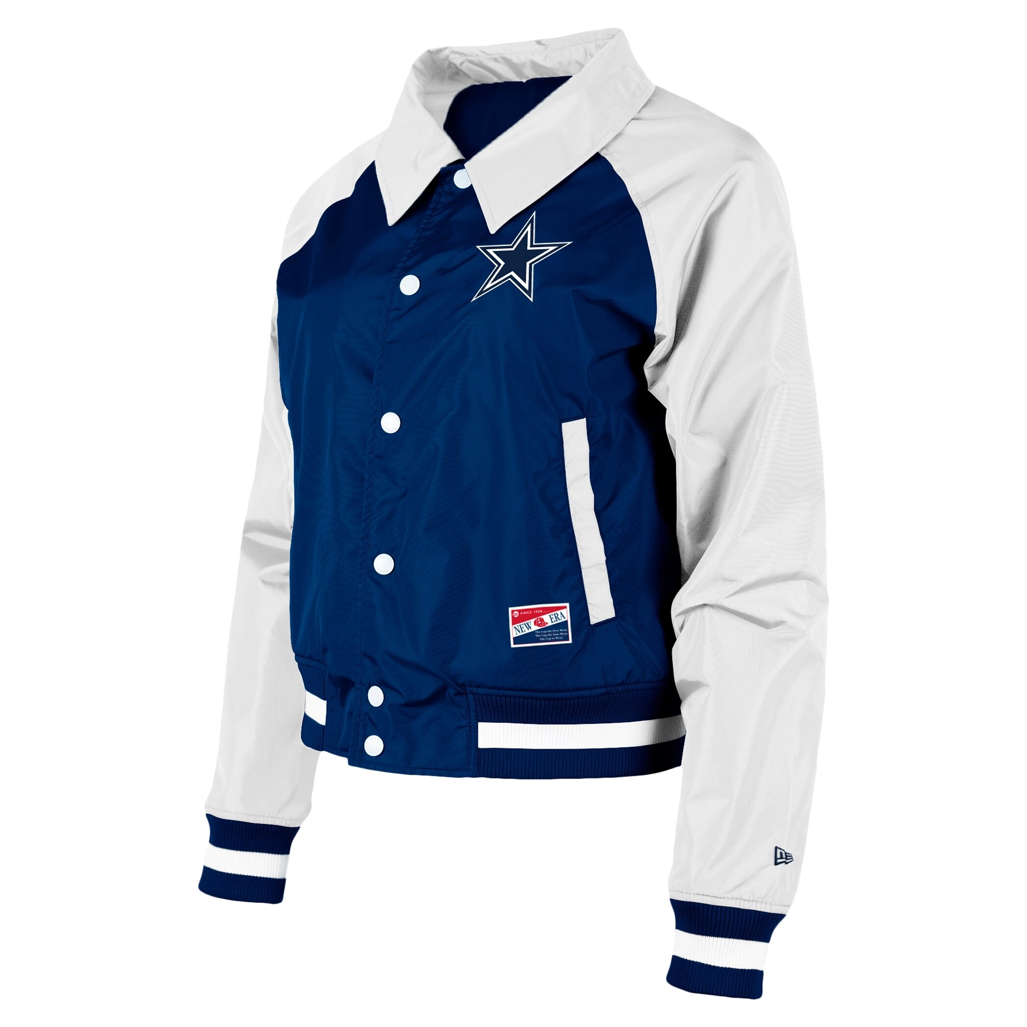 Dallas Cowboys Women's Coaches Raglan Navy/White Satin Jacket