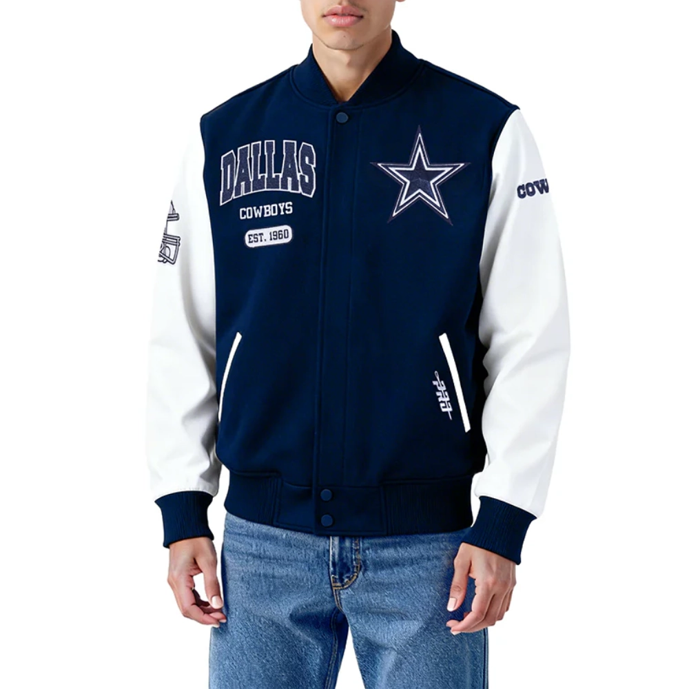 Dallas Cowboys City Arch Wool/Leather Jacket
