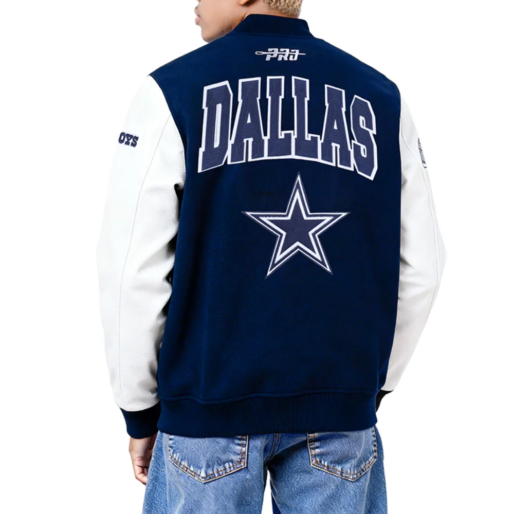 Alternative view of Dallas Cowboys City Arch Wool/Leather Jacket