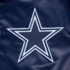 Dallas Cowboys Letterman Navy Satin Jacket - Image 6