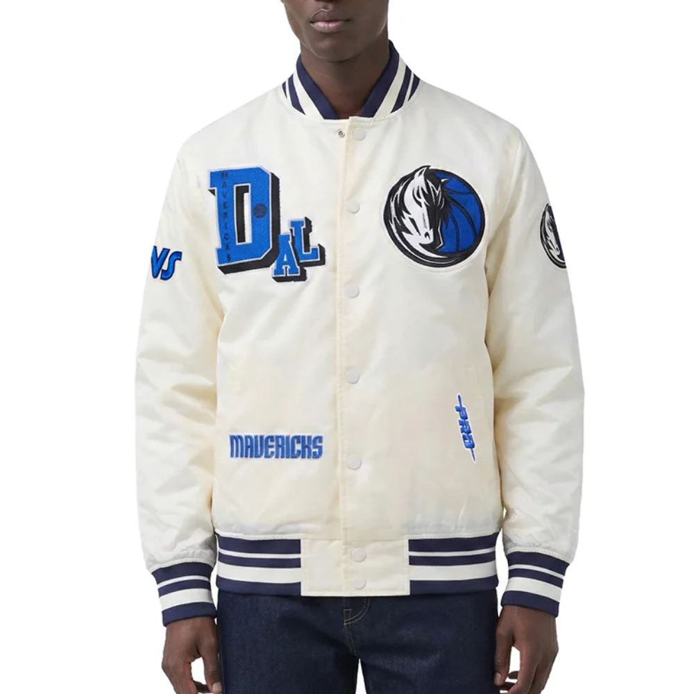 Dallas Mavericks Best Of Cream Satin Jacket