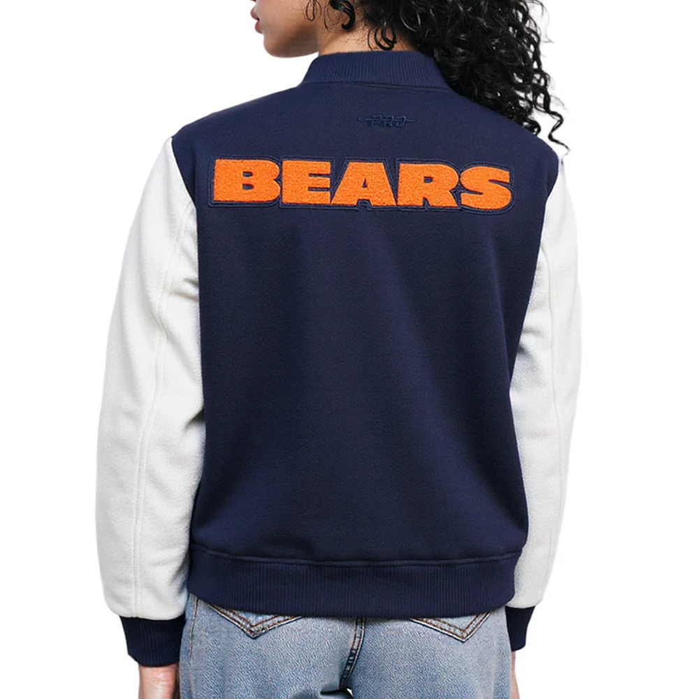 Alternative view of Chicago Bears Women's Classic Wool/Leather Jacket