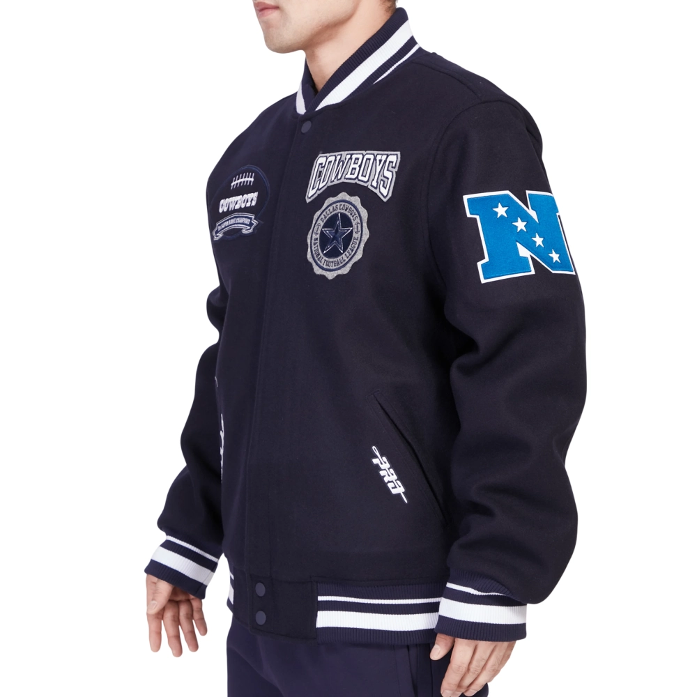 Alternative view of Dallas Cowboys Crest Emblem Navy Wool Jacket