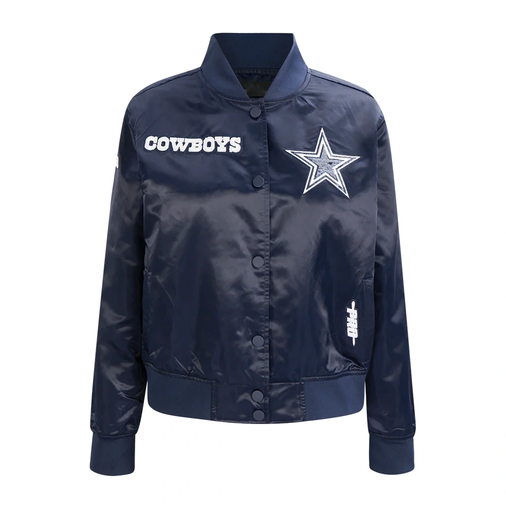 Dallas Cowboys Women's Game Day Classics Navy Satin Jacket