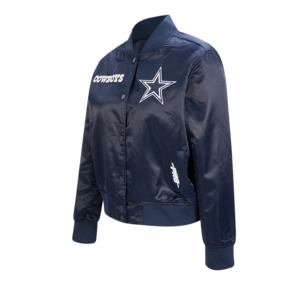 Alternative view of Dallas Cowboys Women's Game Day Classics Navy Satin Jacket