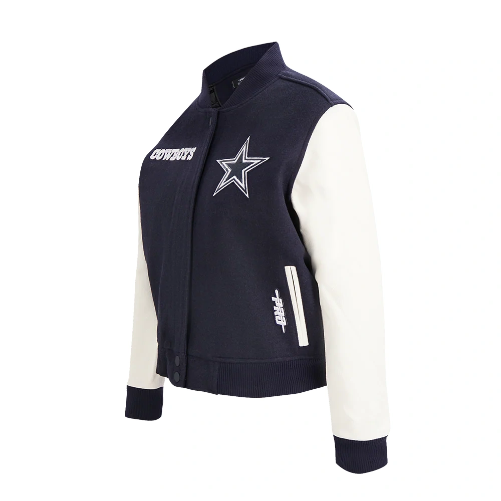 Alternative view of Dallas Cowboys Women's Game Day Classics Wool/Leather Jacket