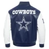 Dallas Cowboys City Signature Navy/White Leather Jacket - Image 4