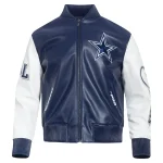 Dallas Cowboys City Signature Navy/White Leather Jacket