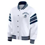 Dallas Cowboys Women's Full-Snap Fleece White Jacket