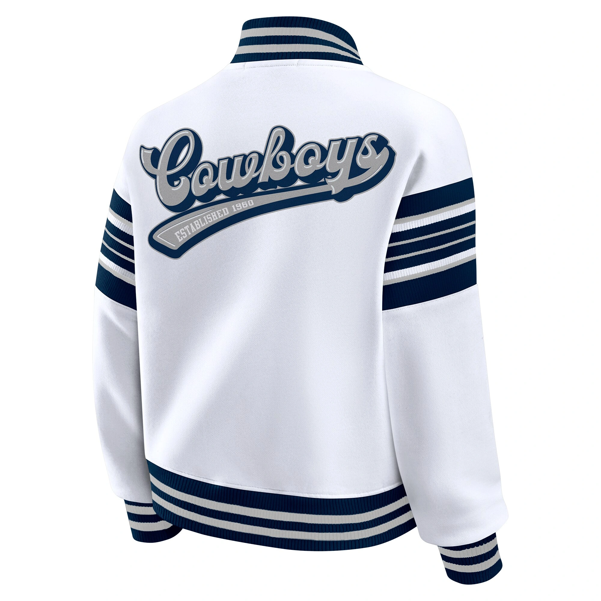 Alternative view of Dallas Cowboys Women's Full-Snap Fleece White Jacket