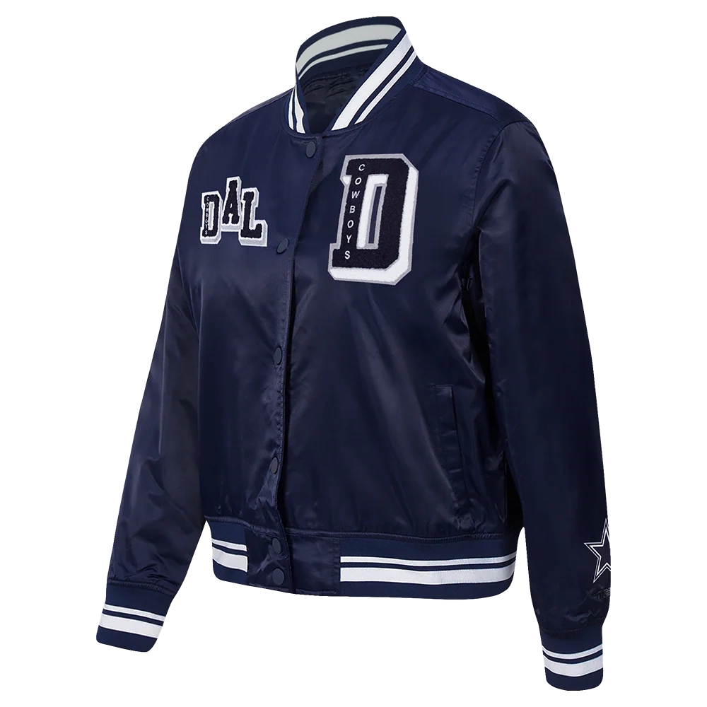 Alternative view of Dallas Cowboys Women's Mashup Navy Satin Jacket