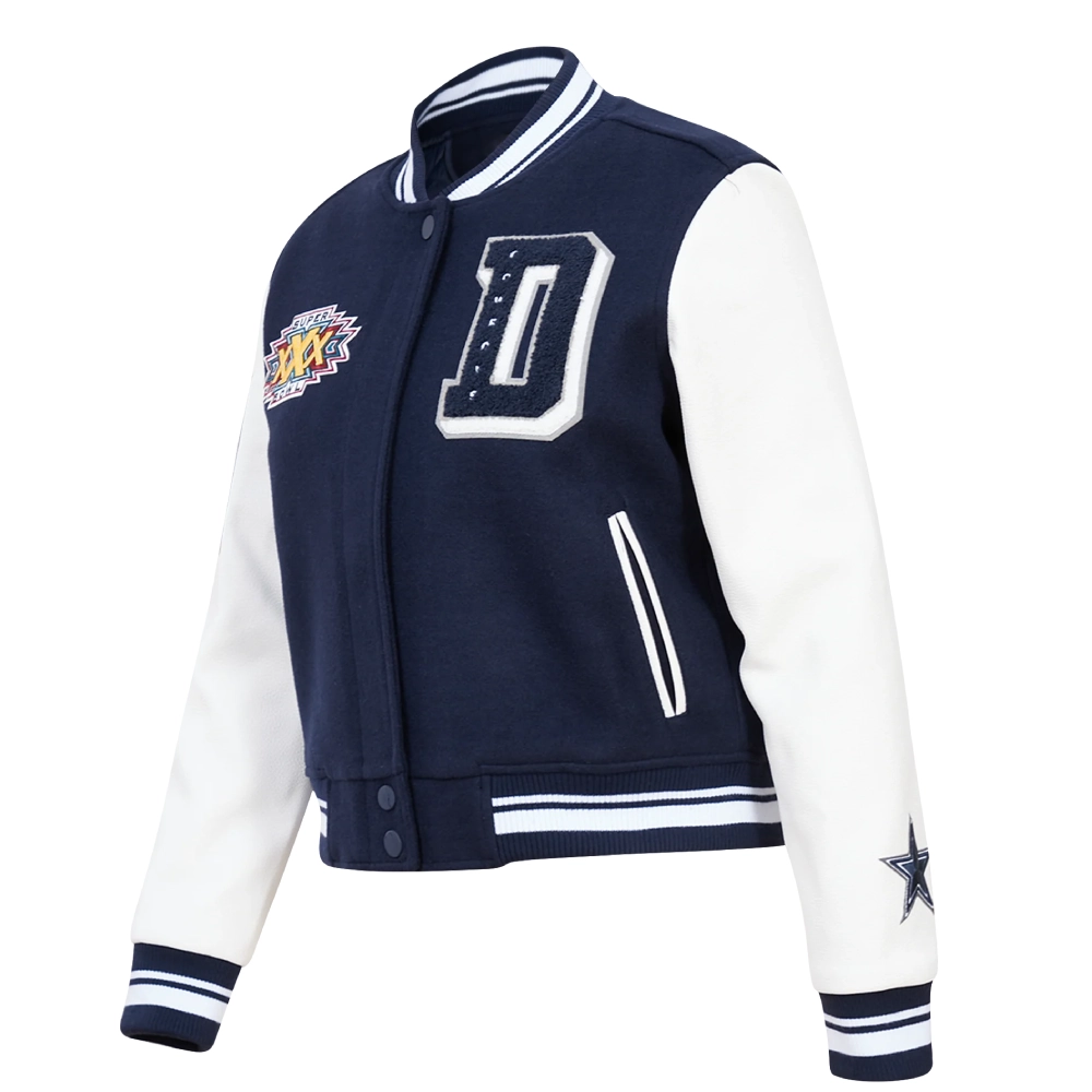 Alternative view of Dallas Cowboys Women's Mashup Wool/Leather Jacket